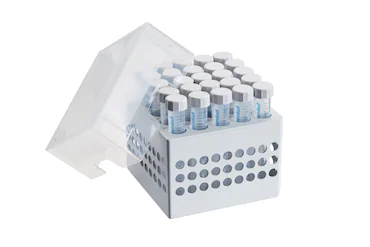 艾本德儲存盒 5 × 5, 可放置 25  個試管，15  mL，2  件，高 127  mm，5  英寸，聚丙烯材料，可耐受最低 -86  °C，可高溫高壓滅菌，帶蓋子并具有數(shù)字字母標識