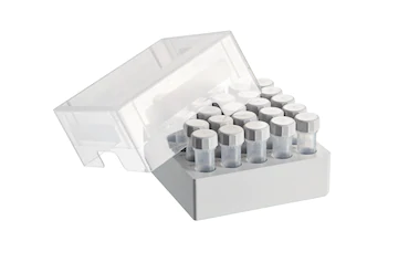 艾本德儲存盒 5 × 5, 可放置 25  個螺旋蓋管，5  mL，2  件，高 76  mm，3  英寸，聚丙烯材料，可耐受最低 -86  °C，可高溫高壓滅菌，帶蓋子并具有數(shù)字字母標識
